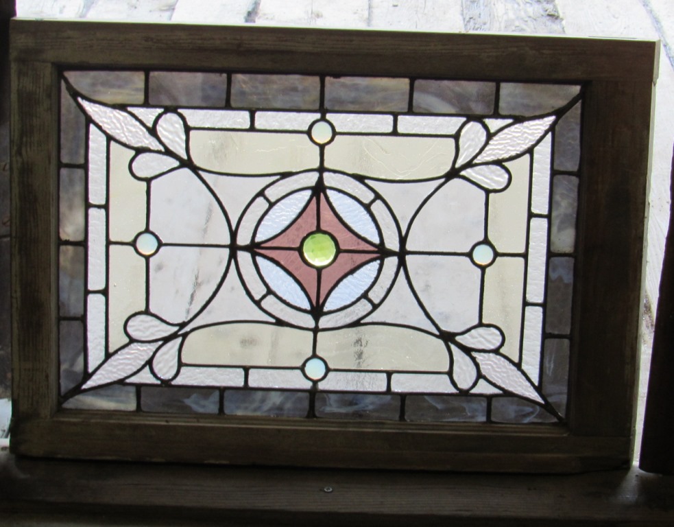 leaded glass window JMJ
