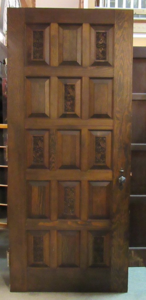 carved pine door LJT